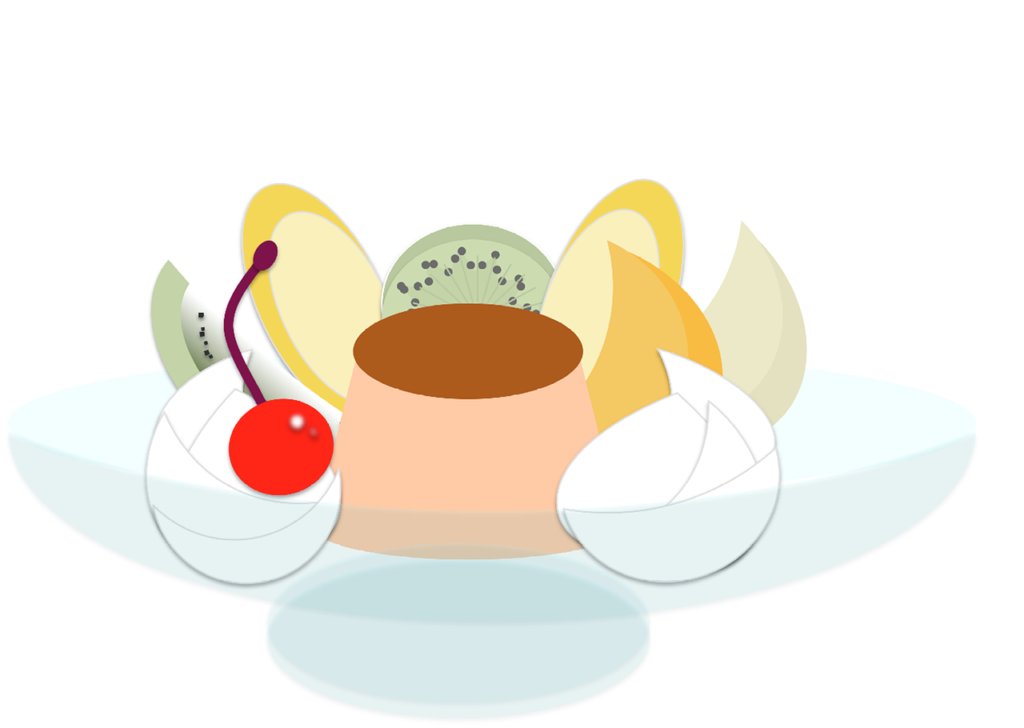 プリンアラモード